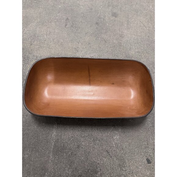 Hunting Season Molded Leather Oversized Oval Bowl in Cognac - Picture 1 of 6